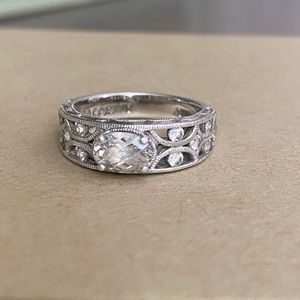 Tacori CZ Sterling Silver Ring Size 6